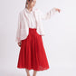 Aria Linen Skirt in Racing Red