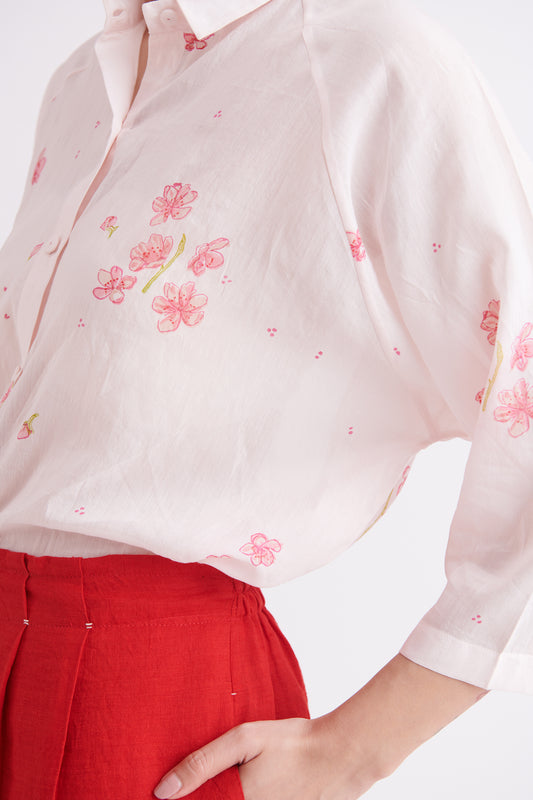 Sophie Linen Shirt in Floral Print